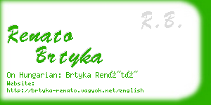 renato brtyka business card